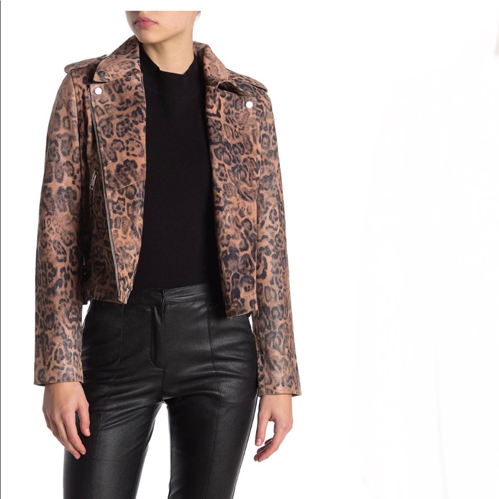 Walter Baker Animal print leather jacket NEW M